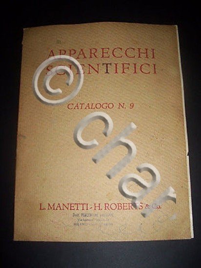 Catalogo illustrato L. Manetti H. Roberts - Apparecchi scientifici - …