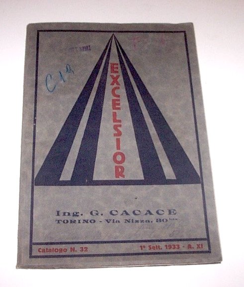 Catalogo illustrato Macchine Utensili Excelsior Torino - Ing. Cacace  - 1933
