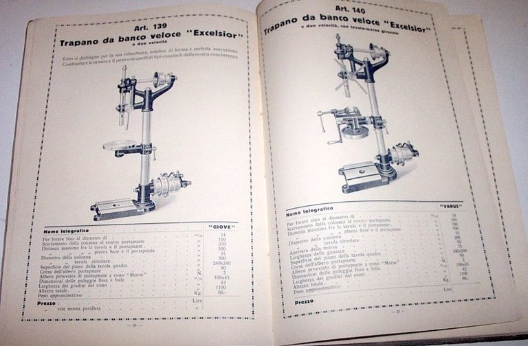 Catalogo illustrato Macchine Utensili Excelsior Torino - Ing. Cacace - …