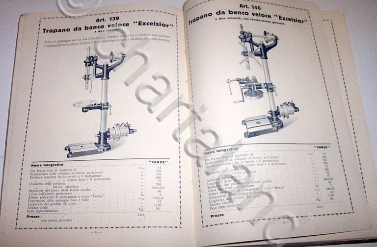 Catalogo illustrato Macchine Utensili Excelsior Torino - Ing. Cacace - …
