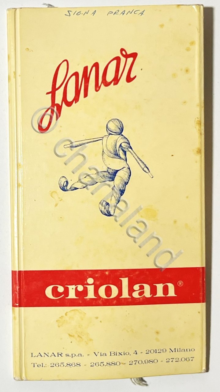 Catalogo Lanar S.p.A. Pettinatura, filatura, tintoria - Criolan - anni …