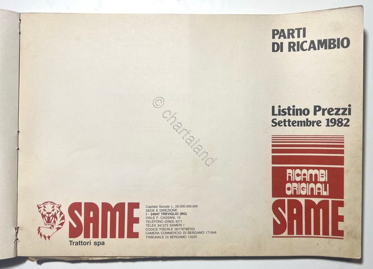 Catalogo Parti di Ricambi Originali SAME Trattori - Listino Prezzi …