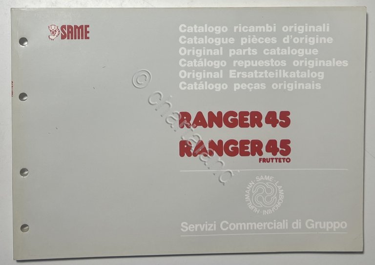 Catalogo Parti di Ricambi Originali SAME Trattori - Ranger 45 …