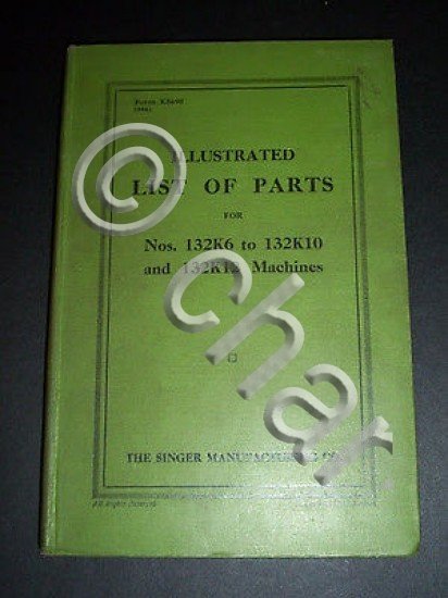 Catalogo SINGER Illustrated list of parts for 132K6 132K10 132K12 …