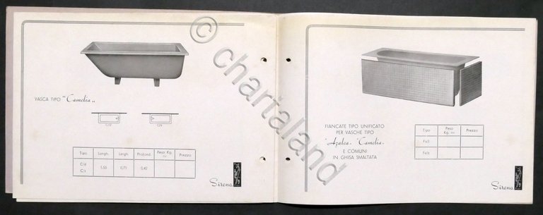 Catalogo Sirena - Apparecchi sanitari brevettati - 1950 ca.