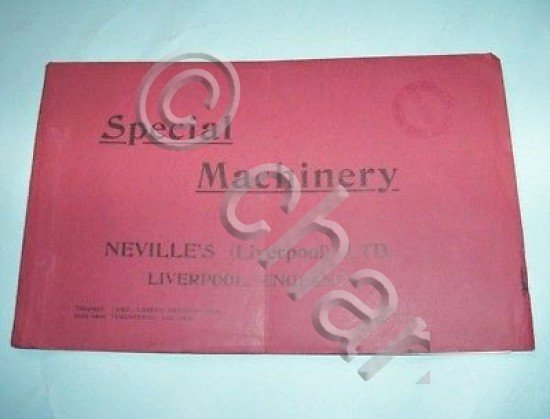 Catalogo Special Machinery Neville's - Liverpool - Macchine utensili - …