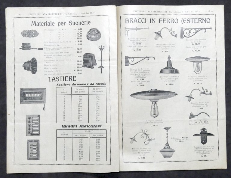 Catalogo Unione Italiana Elettricisti - Materiale elettrico Accessori - 1940 …
