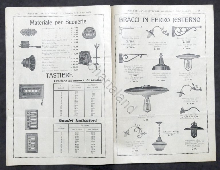 Catalogo Unione Italiana Elettricisti - Materiale elettrico Accessori - 1940 …