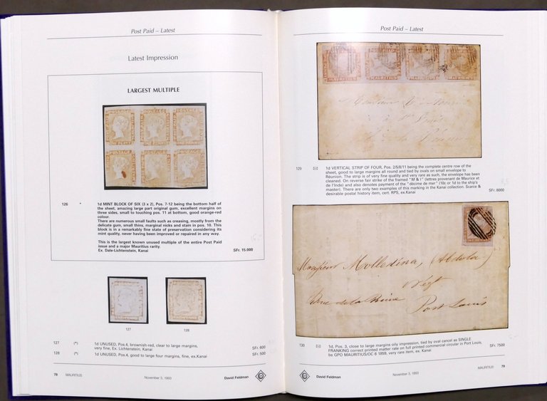 Catalogue Auction - Mauritius Classic Postal Stamps and Postal History …