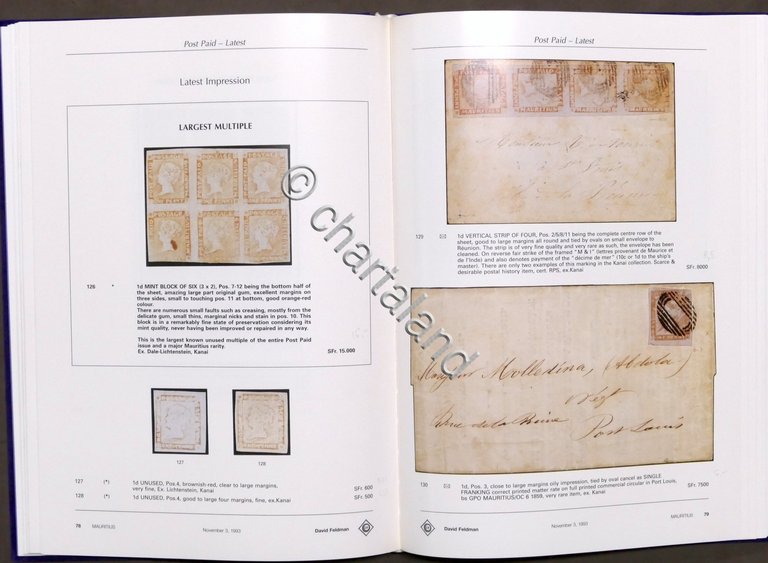 Catalogue Auction - Mauritius Classic Postal Stamps and Postal History …