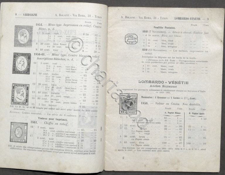 Catalogue illustré des Timbres-Poste d'Italie - 1910 ca. - Bolaffi