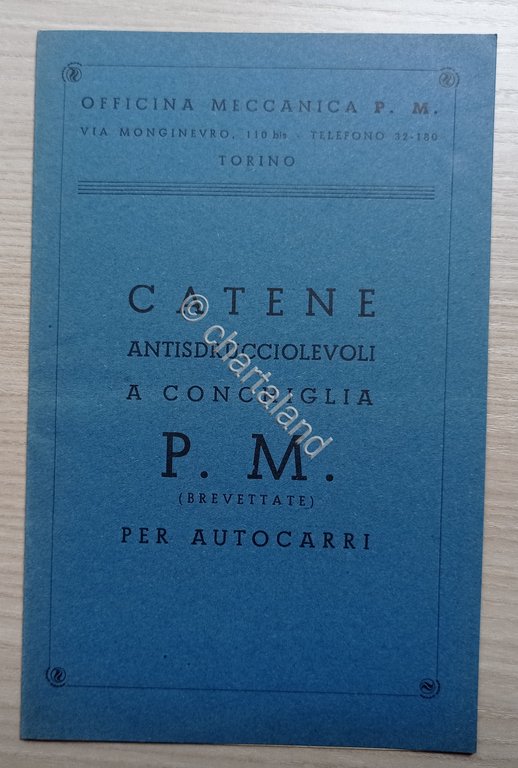 Catene Antisdrucciolevoli a Conchiglia P. M. per Autocarri - Anni …
