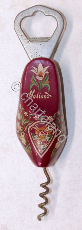 Cavatappi / apribottiglie vintage in legno e metallo - Holland …