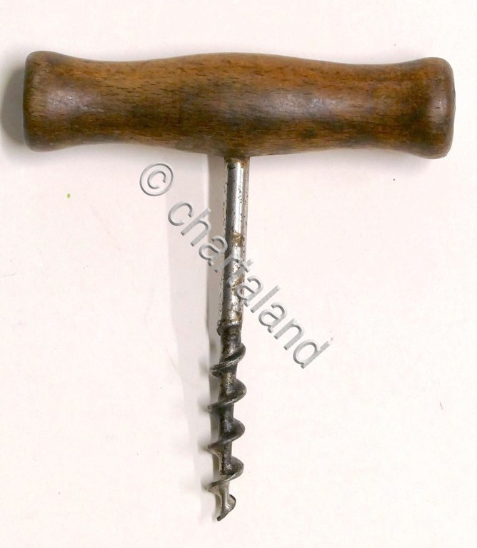 Cavatappi d'epoca in metallo con impugnatura in legno - 1940 …