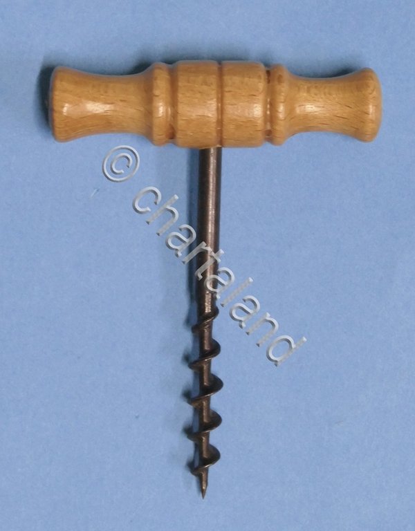 Cavatappi vintage artigianale in metallo e legno - 1950 ca.