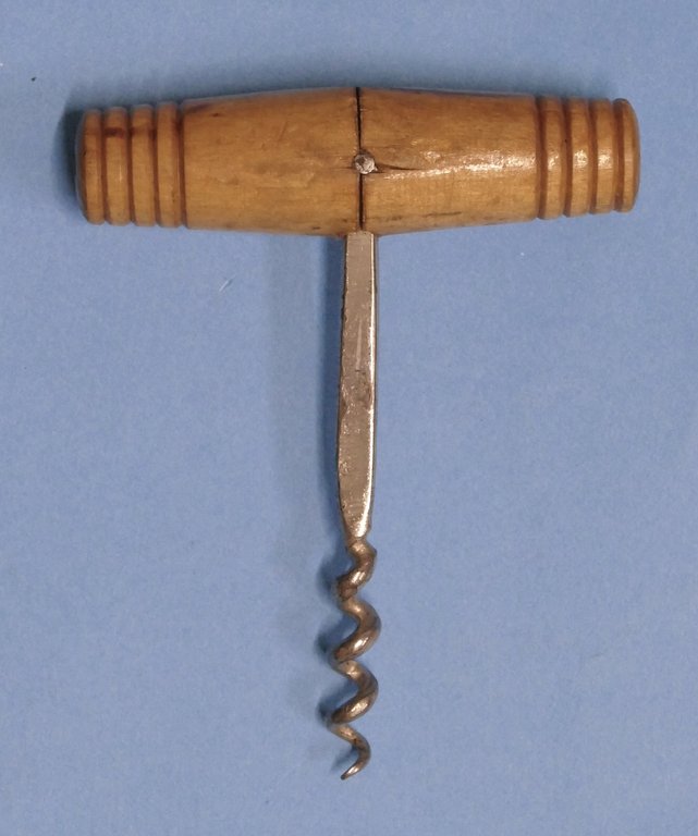 Cavatappi vintage in metallo e legno - 1950 ca.