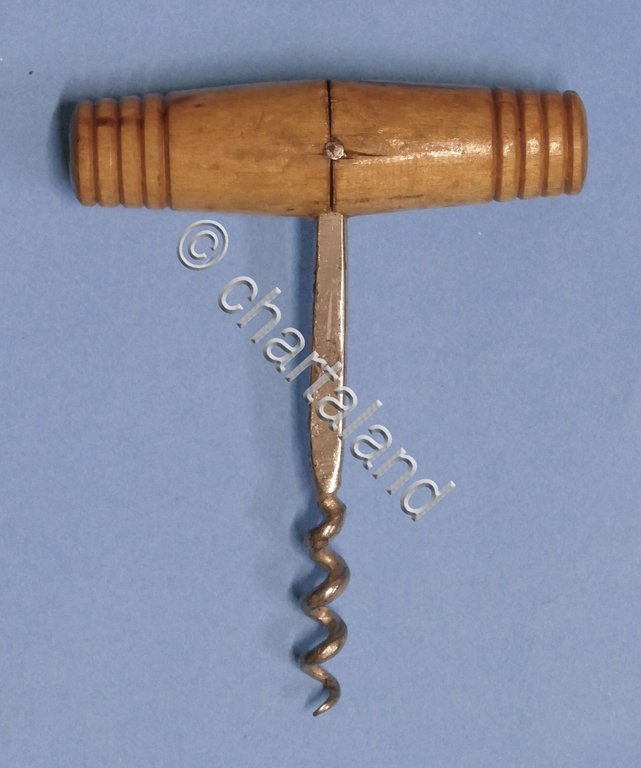 Cavatappi vintage in metallo e legno - 1950 ca.