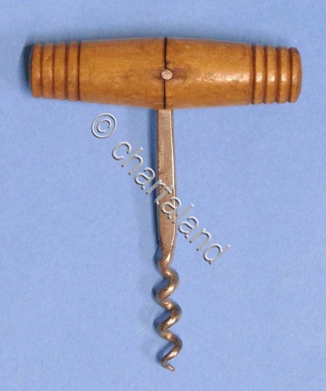 Cavatappi vintage in metallo e legno - 1950 ca.