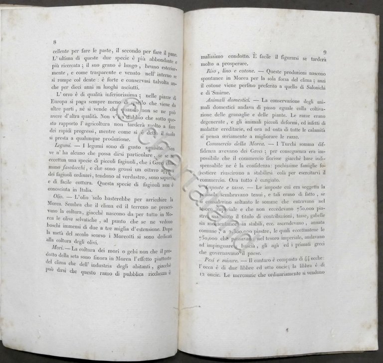 Cenni statistici sulla Morea con carta geografica (antico Peloponneso) - …