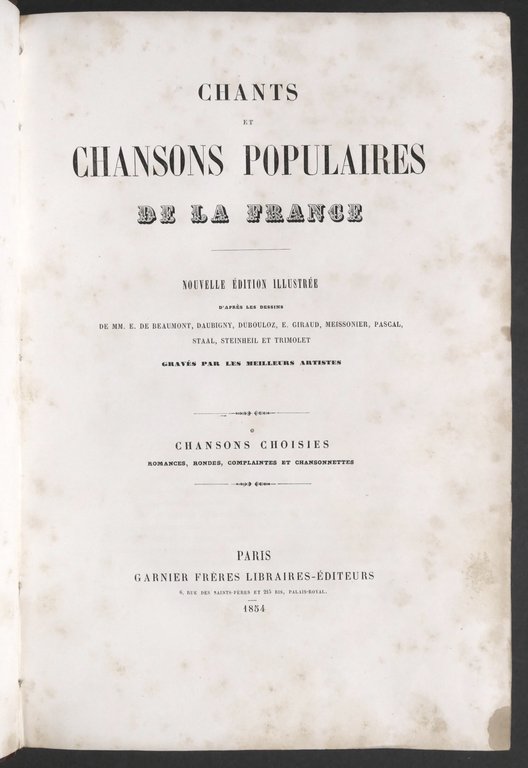 Chants et chansons populaires de la France - Opera completa …