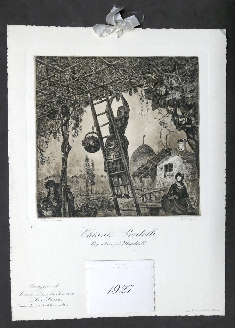 Chianti Bertolli - Calendario 1927 - Società Vinicola Toscana Sede … | Immagine principale