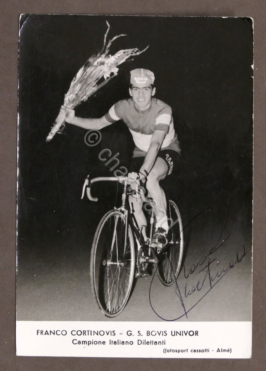 Ciclismo - Autografo del ciclista campione dilettanti Franco Cortinovis - …