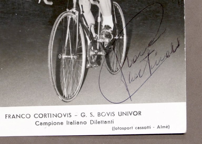 Ciclismo - Autografo del ciclista campione dilettanti Franco Cortinovis - …