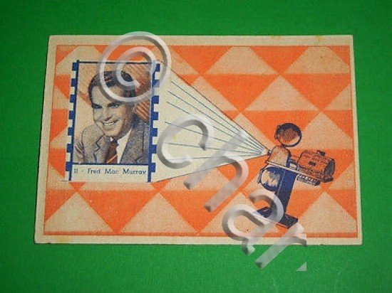 Cinema - Cartella Tombola n. 11 con immagine attore Fred …