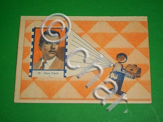 Cinema - Cartella Tombola n. 22 con immagine attore Gino …
