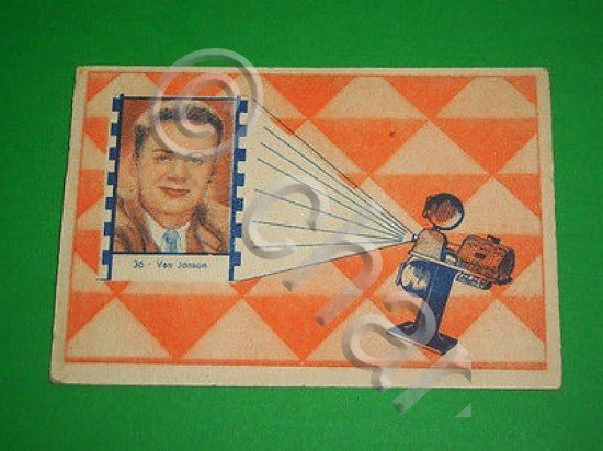 Cinema - Cartella Tombola n. 36 con immagine attore Van …