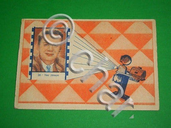 Cinema - Cartella Tombola n. 36 con immagine attore Van …