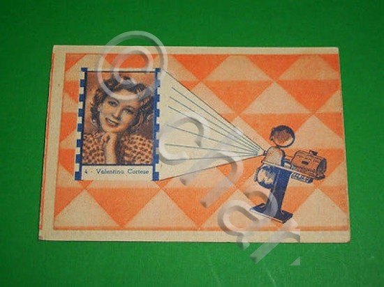 Cinema - Cartella Tombola n. 4 con immagine attrice Valentina …