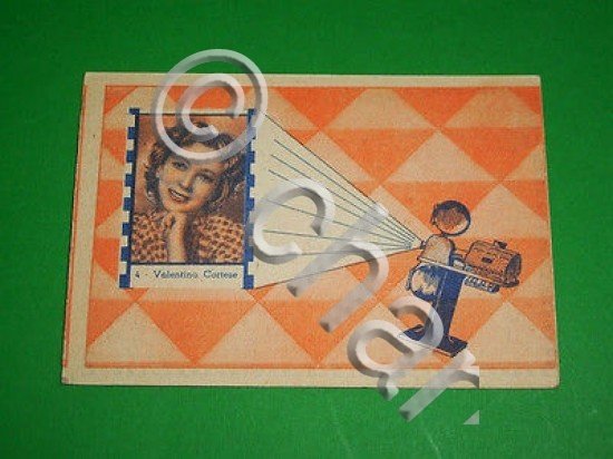 Cinema - Cartella Tombola n. 4 con immagine attrice Valentina …
