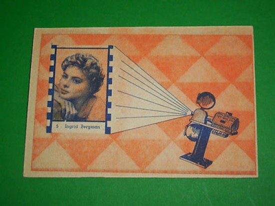 Cinema - Cartella Tombola n. 5 con immagine attrice Ingrid … | Immagine principale