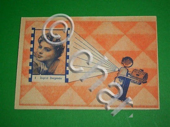 Cinema - Cartella Tombola n. 5 con immagine attrice Ingrid … | Immagine Gallery 2