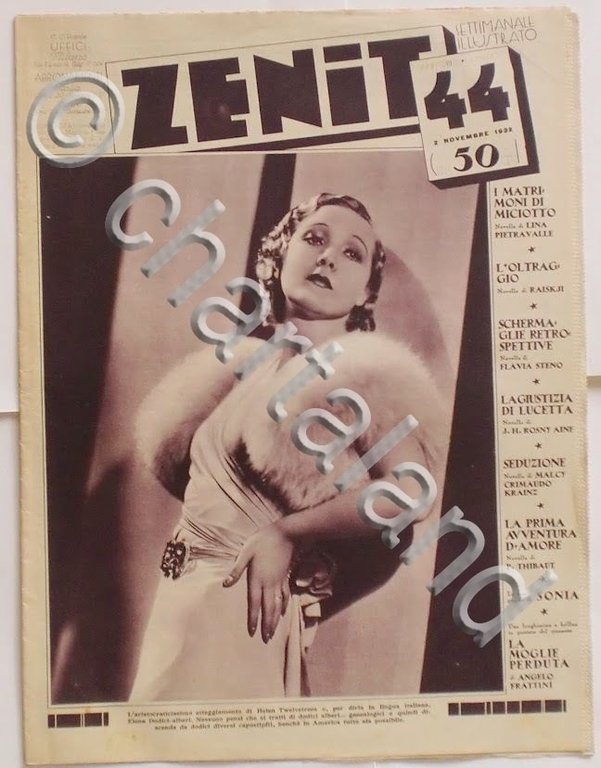 Cinema - Rivista Zenit - N° 44 - 1932 - …