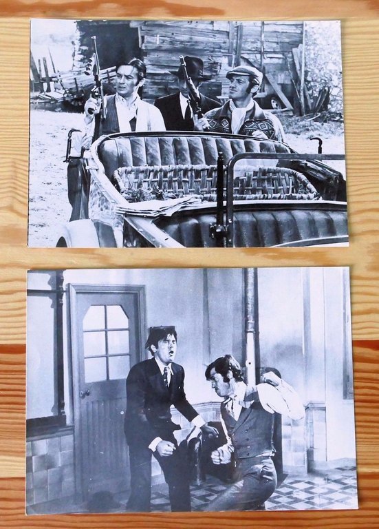 Cinema Lotto 2 fotografie di scena del film Borsalino - Alain Delon - 1970