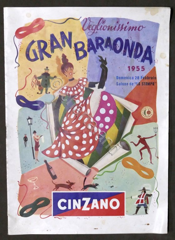 Circolo La Stampa - Torino - Veglionissimo Gran Baraonda 1955 …