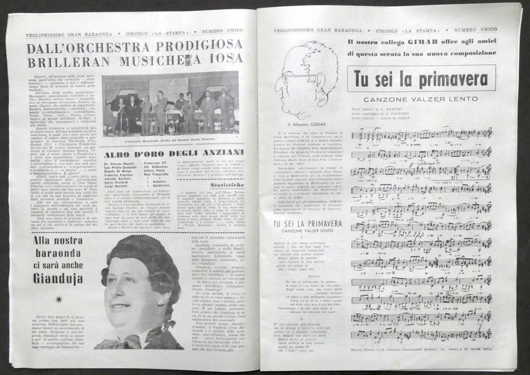 Circolo La Stampa - Torino - Veglionissimo Gran Baraonda 1955 …