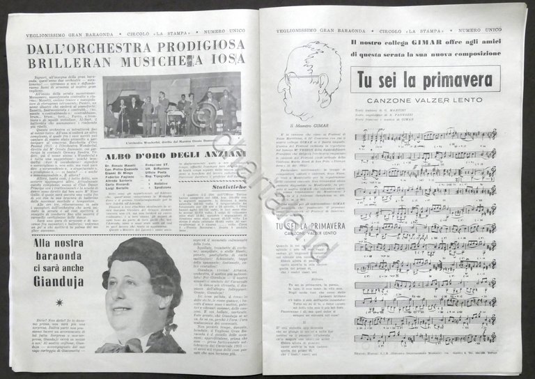 Circolo La Stampa - Torino - Veglionissimo Gran Baraonda 1955 …