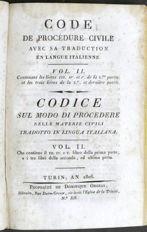 Code de procedure civile - Codice modo di procedere materie …