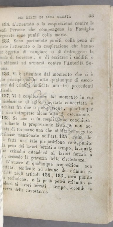 Codice Penale per gli Stati di S. M. il Re …