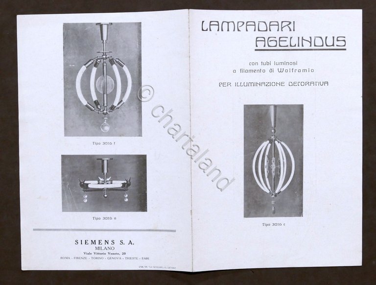 Collezionismo pubblicitario - Brochure Siemens Lampadari Angelindus anni '60 | Immagine Gallery 2