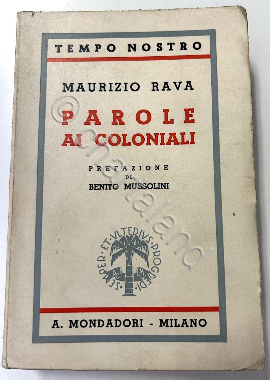 Colonialismo - M. Rava - Parole ai coloniali - 1^ …
