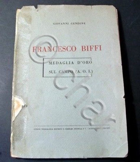 Colonialismo Africa - Francesco Biffi Medaglia d' oro sul campo …