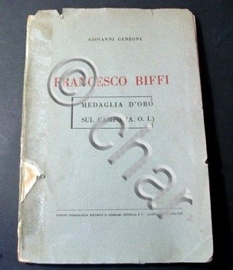 Colonialismo Africa - Francesco Biffi Medaglia d' oro sul campo …
