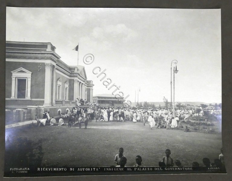 Colonialismo Eritrea Fotografia Ricevimento al Palazzo del Governatore anni '30
