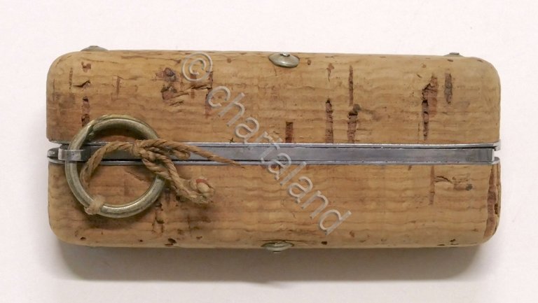 Coltellino apriscatole richiudibile impugnatura in sughero galleggiante anni '50