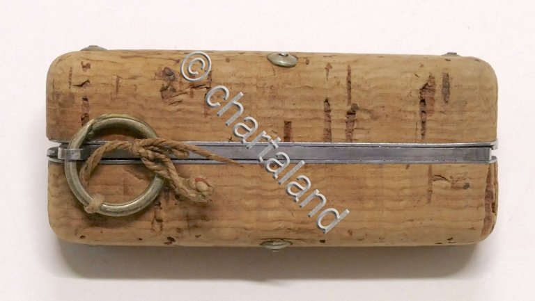 Coltellino apriscatole richiudibile impugnatura in sughero galleggiante anni '50