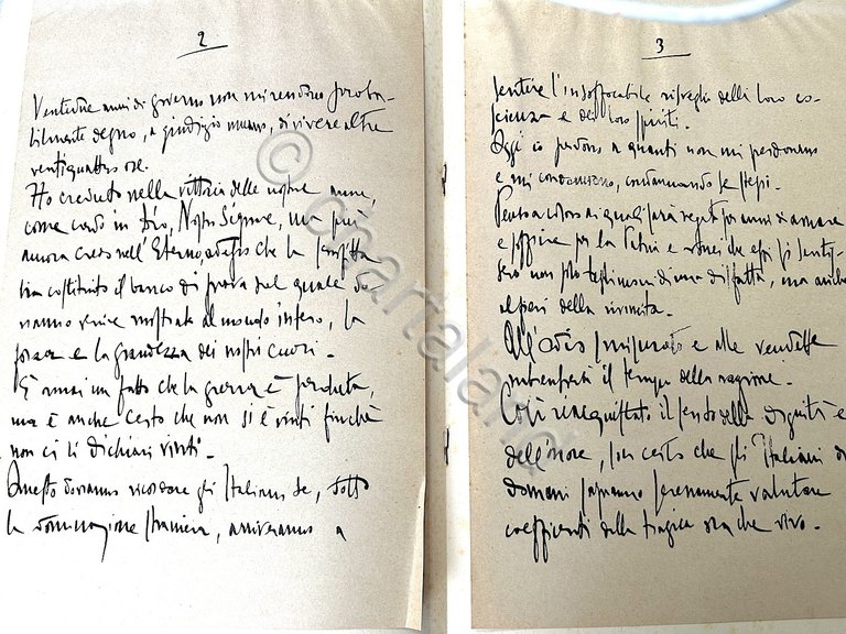 Comitato RSI - Mussolini - Testamento spirituale con studio Duilio …